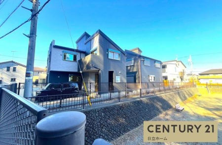 �_�ސ쌧��a�s���ߊԂ̐V�z��ˌ��Ă̑O�ʓ��H�܂ތ��n�ʐ^