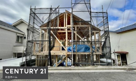 �_�ސ쌧���l�s�`������2���ڂ̐V�z��ˌ��Ă̑O�ʓ��H�܂ތ��n�ʐ^