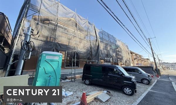 �_�ސ쌧����s�勘�̐V�z��ˌ��Ă̑O�ʓ��H�܂ތ��n�ʐ^