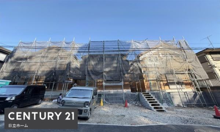 �_�ސ쌧����s�勘�̐V�z��ˌ��Ă̑O�ʓ��H�܂ތ��n�ʐ^