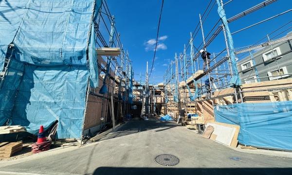 �_�ސ쌧���l�s�_�ސ�����ʂ̐V�z��ˌ��Ă̑O�ʓ��H�܂ތ��n�ʐ^