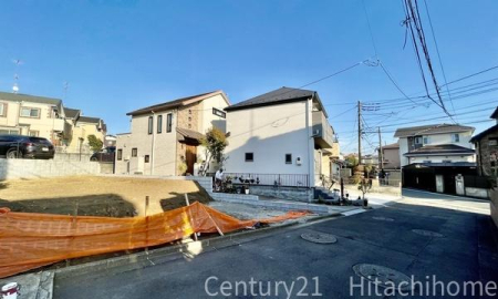 �_�ސ쌧���l�s���J�扺���J3���ڂ̐V�z��ˌ��Ă̑O�ʓ��H�܂ތ��n�ʐ^