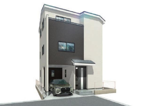 �_�ސ쌧���s�K�揬�q4���ڂ̐V�z��ˌ��Ă̊����\�z�}(�O��)