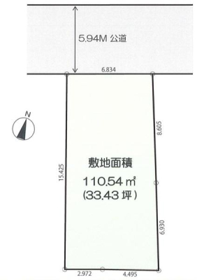 �_�ސ쌧���l�s������蒬2���ڂ̓y�n�̊Ԏ��}�i��N)