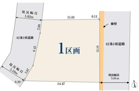 �_�ސ쌧���l�s�t���꒬�̓y�n�̊Ԏ��}�i��N)