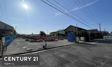 �_�ސ쌧���l�s�h��j�䐼2���ڂ̐V�z��ˌ��Ă̑O�ʓ��H�܂ތ��n�ʐ^